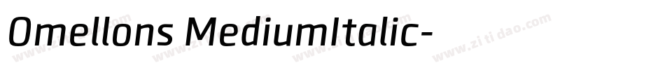 Omellons MediumItalic字体转换